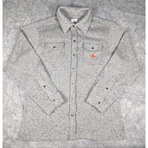 Men's‎ Iowa State Grey Button Up Shacket Jacket Sweatshirt - L